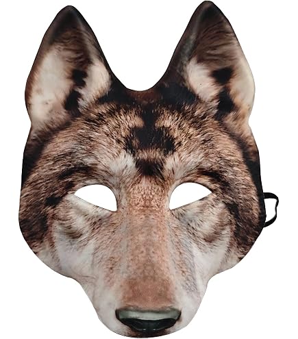 Amazon.com: ZDOVLZZPON Animal Fox Wolf Mask, Plush Half Face Mask